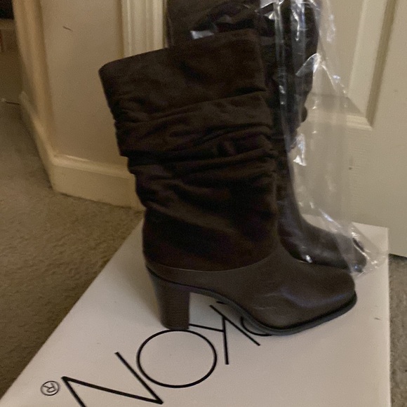 Markon, Danielle, Leather/Suede Crunchy Boots color Brown size 8.5 M - Picture 4 of 8